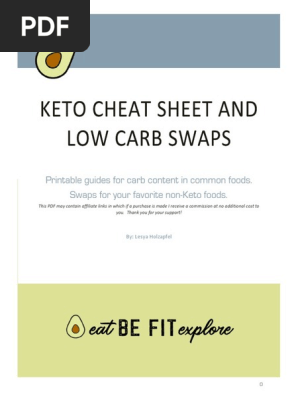 Keto Cheat Sheet Pdf Pancake Chocolate
