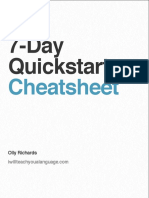 7-Day Quickstart Cheatsheet