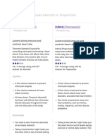 Compare Atenolol Vs Propranolol