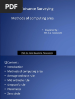 Advance Surveying (CE4G) Computation of Area