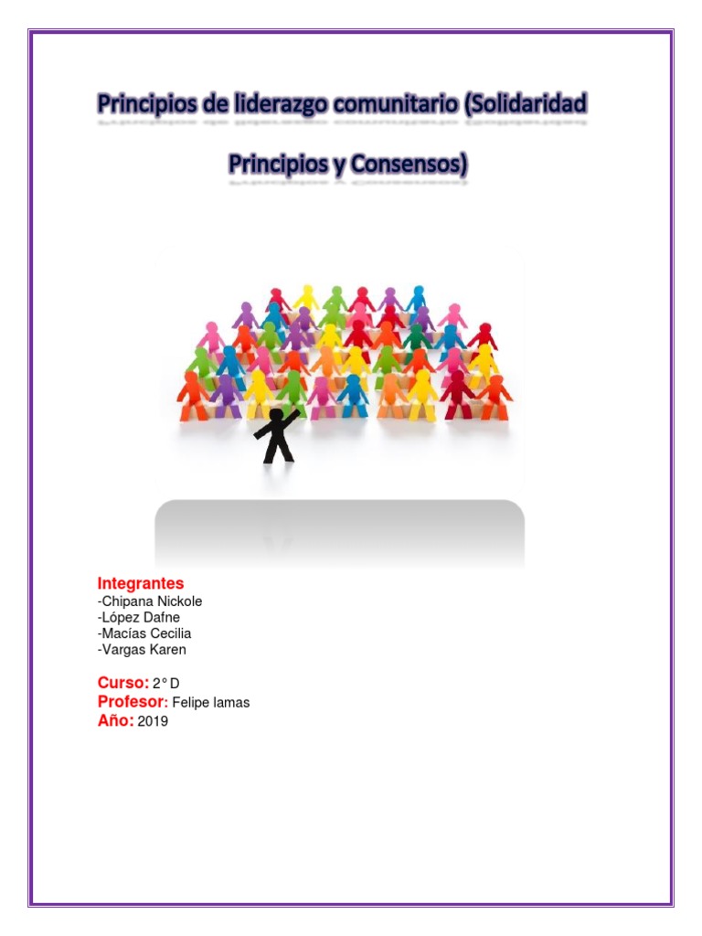 Liderazgo Comunitario y Participación | PDF | Participación pública ...