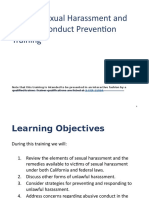 Sample Sexual Harassment Prevention Training
