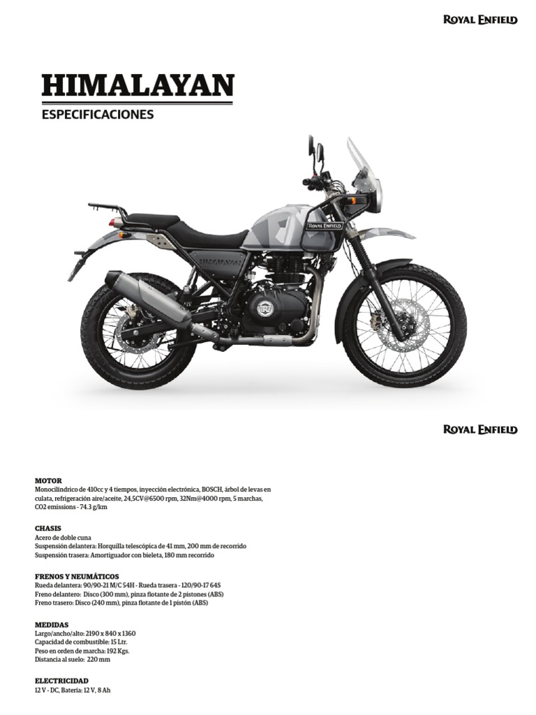 Himalayan Specifications PDF