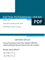 Sistem Persamaan Linear