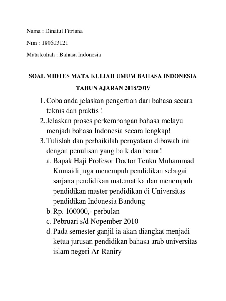 Midterm | PDF | Karier & Perkembangan | Seni & Disiplin Bahasa