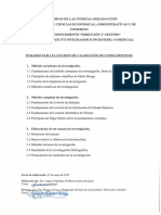 Temario de Examen de Validación de Conocimiento Proy Int II