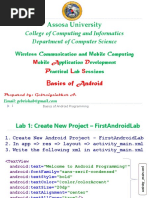 Basics of Android Lab Session - Basics 2018