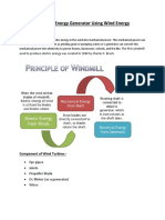 Electrical Energy Generator Using Wind Energy