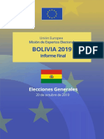 Informe final 2019 de la Misión de Expertos Electorales de la Unión Europea