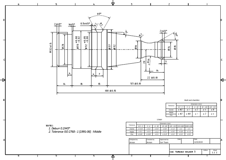Soal Cnc Turning Wilker 3 Pdf Metalworking Engineering