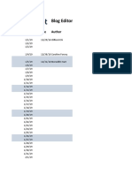 Blog Editorial Calendar - Excel