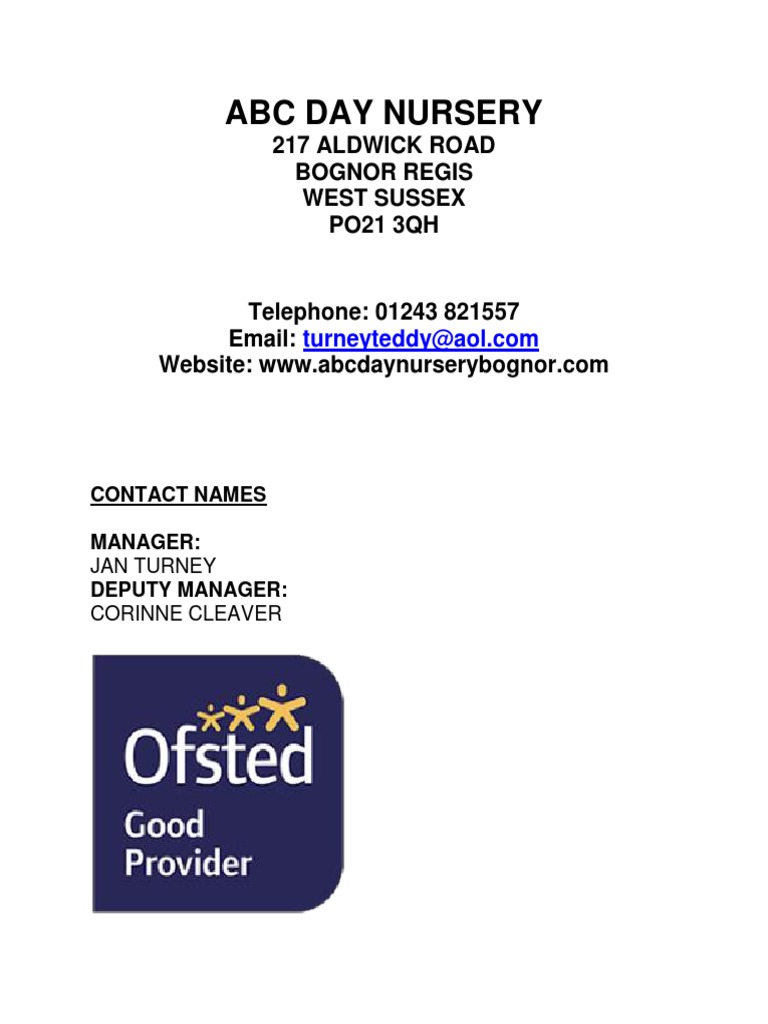 Abc Day Nursery | Download Free PDF | Child Care | Relationships