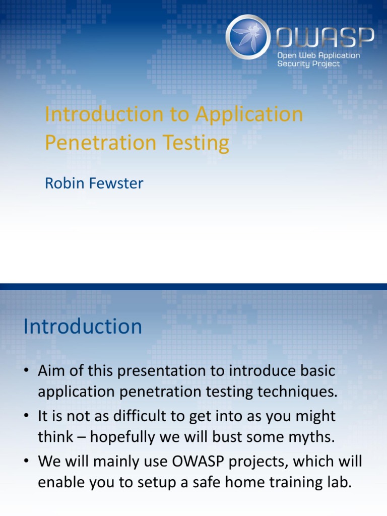 Intro to Application Penetration Testing | PDF | Http Cookie | World ...