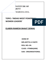 Topic: - Indias Most Powerfull Women Leaders': Adarsh Institude of Management