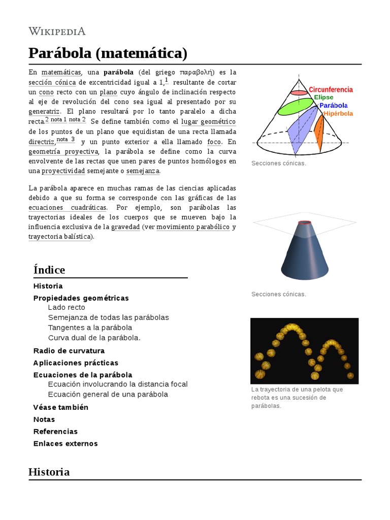 Parábola (Matemática) PDF | Colector | Geometría algebraica