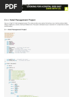 C++ Hotel Management Project - The Crazy Programmer