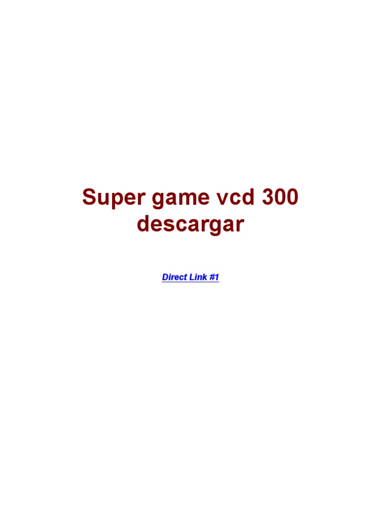 Super Game VCD 300 Descargar PDF PDF Microsoft Windows Computing