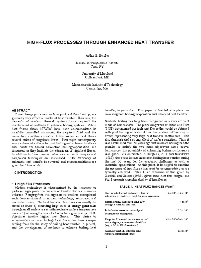 Enhancement Techniques | PDF | Boiling | Heat Transfer
