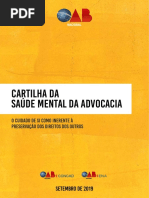 Segunda Cartilha da Saúde Mental da Advocacia