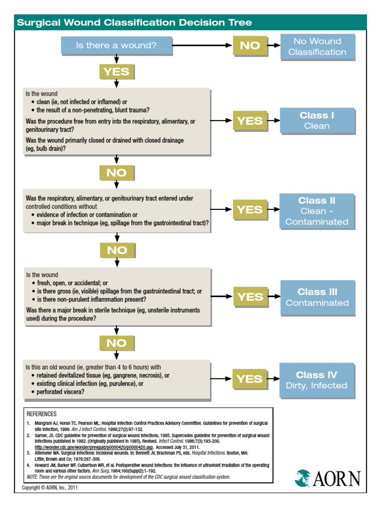 Surgical Wound Classification Decision Tree Gastrointestinal Tract