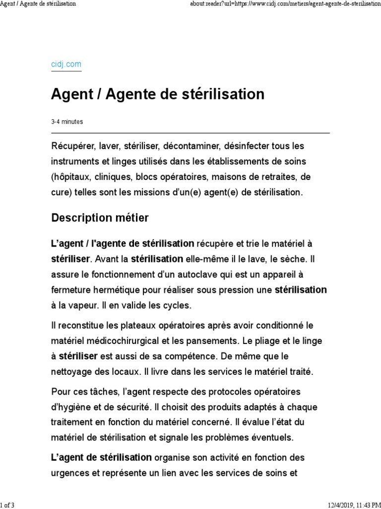 Lettre De Motivation Préparateur En Pharmacie Hospitalière Débutant Agent de Sterilisation PDF | PDF | Médecine | Sciences de la santé