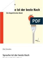 Elke Donalies, Sprache Ist Der Beste Koch - Leseprobe