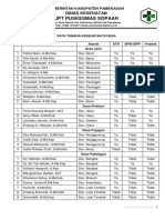 Rekap Data Tenaga Kesehatan Di Desa - UPT Puskesmas Sopaah