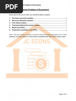 Micro 1 - Central Problem of Economics