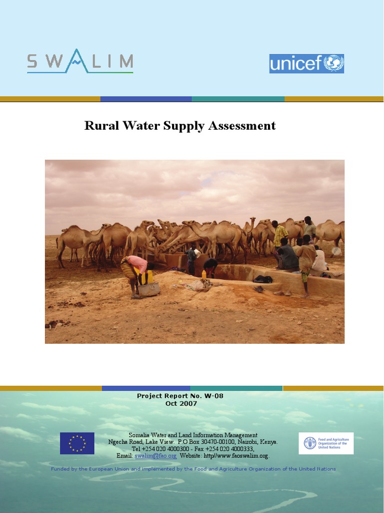 W-08 Rural Water Supply Assessment - 1 | PDF | Drinking Water | Somalia