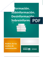 Informacion. Desinformacion. Subinformación. Sobreinformacion