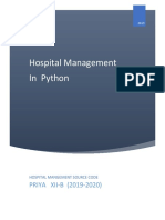 Hospital Mangement in Python