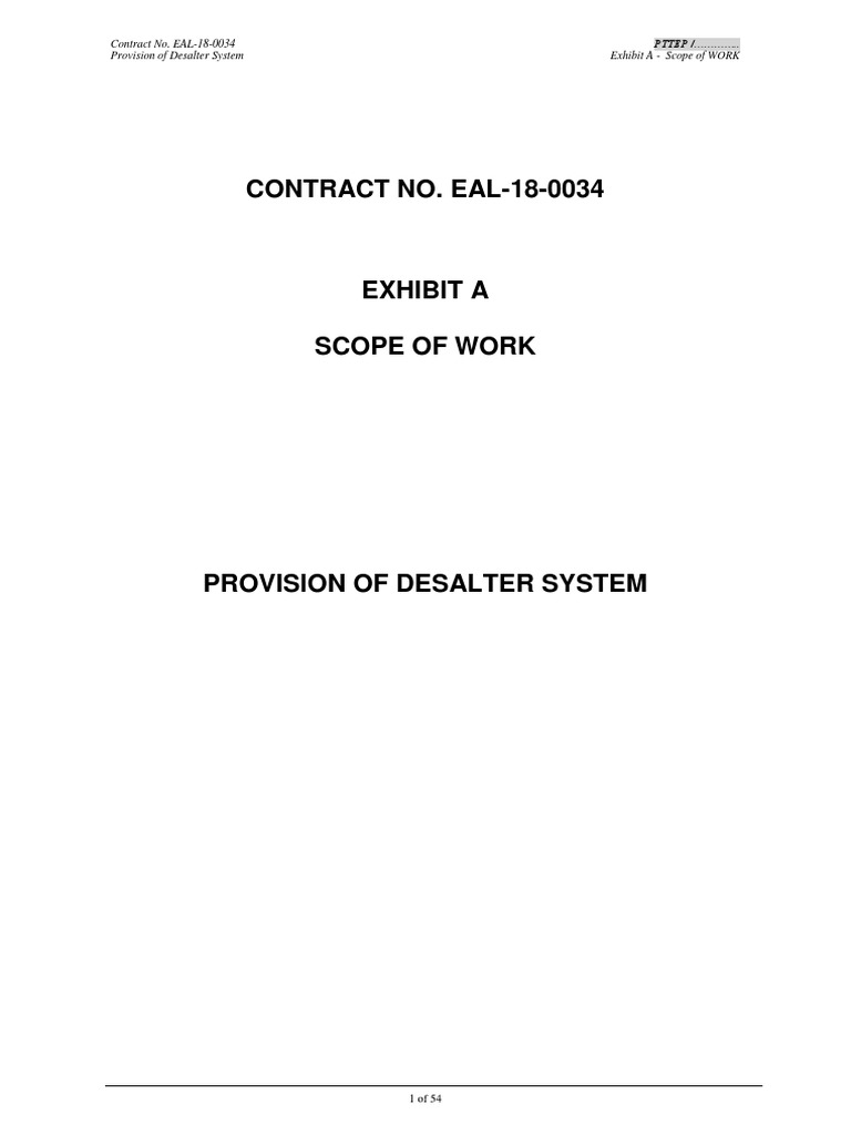 Exhibit A Sow (Eal180034) PDF Specification (Technical Standard