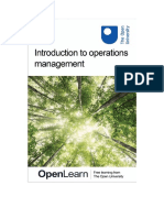 Introduction To Operation Management