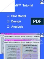 SWAN Tutorial Slot Model Design Analysis