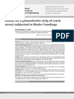 Model For A Piezoelectric Strip of Crack Arrest Subjected To Mode-I Loadings