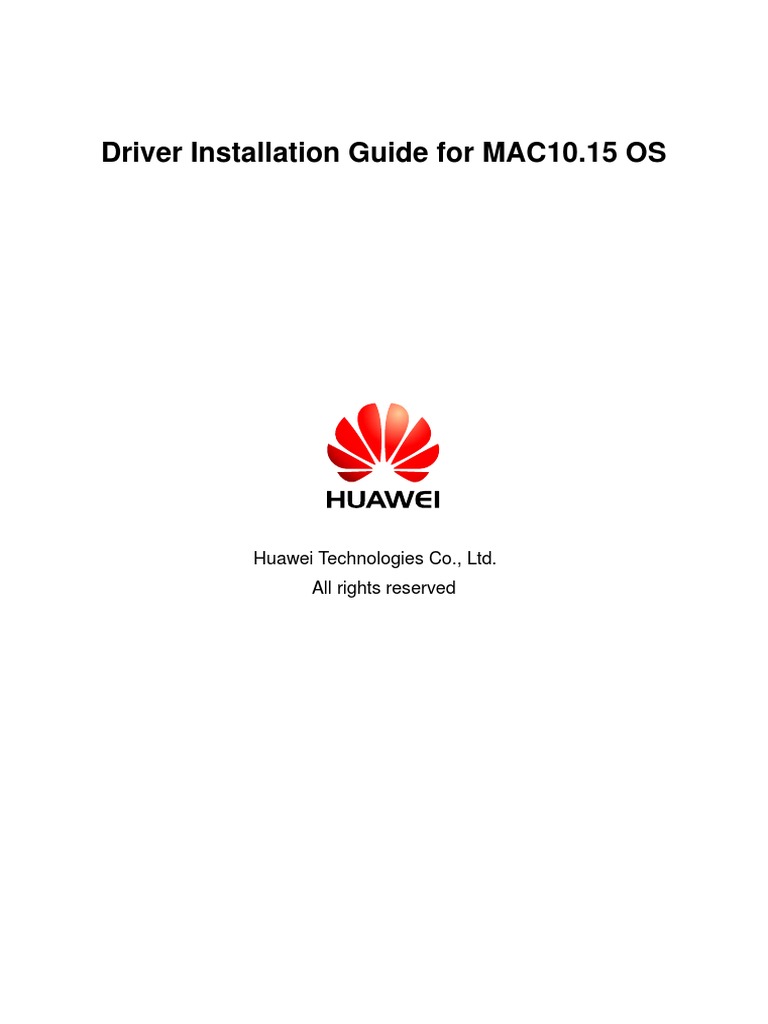 Huawei HiLink Driver Installation for Mac | PDF