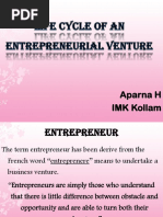 Stages of a Venture Life Cycle