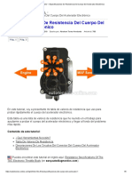 Parte 1 - Especificaciones de Resistencia Del Cuerpo Del Acelerador Electrónico PDF