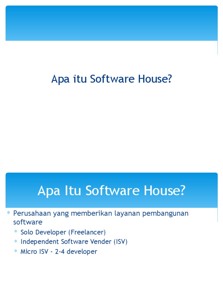 Memahami Software House dan Layanannya | PDF | Komputer | Bisnis