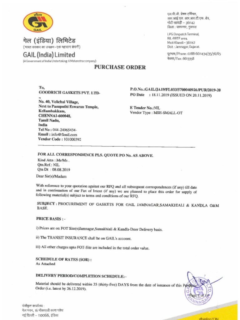 Goodrich Gasket PDF PDF Value Added Tax Invoice