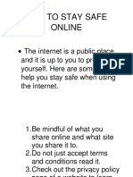 Tips To Stay Safe Online