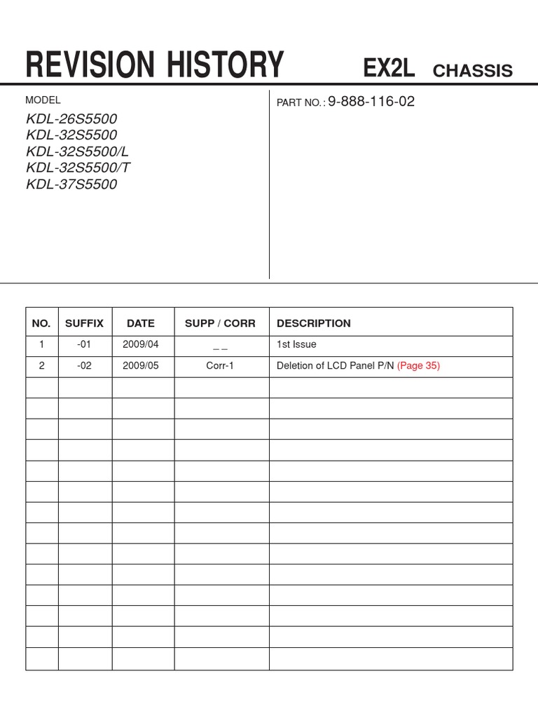 Sony KDL 26 32 37 S5500 - CH - Ex2l SM PDF | PDF