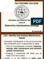 implement maintenance procedure