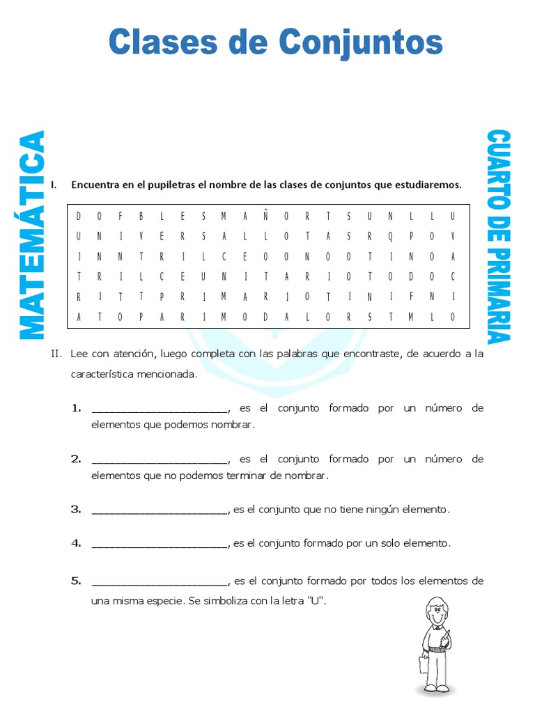 Clases de Conjuntos para Cuarto Grado | PDF
