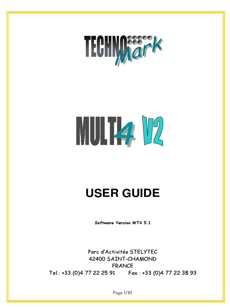 Technomark Multi 4 User Guide | PDF | Computer Keyboard | Menu (Computing)