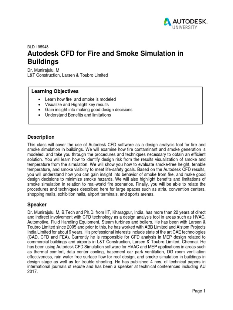 Autodesk CFD for Fire & Smoke Safety | PDF | Fires | Computational ...