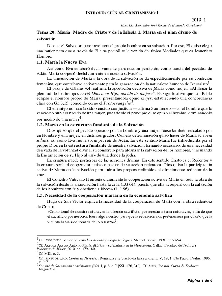 Maria Madre de Cristo y de La Iglesia | PDF | María, madre de Jesús ...