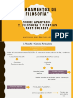 Filosofia y Ciencias Particulares