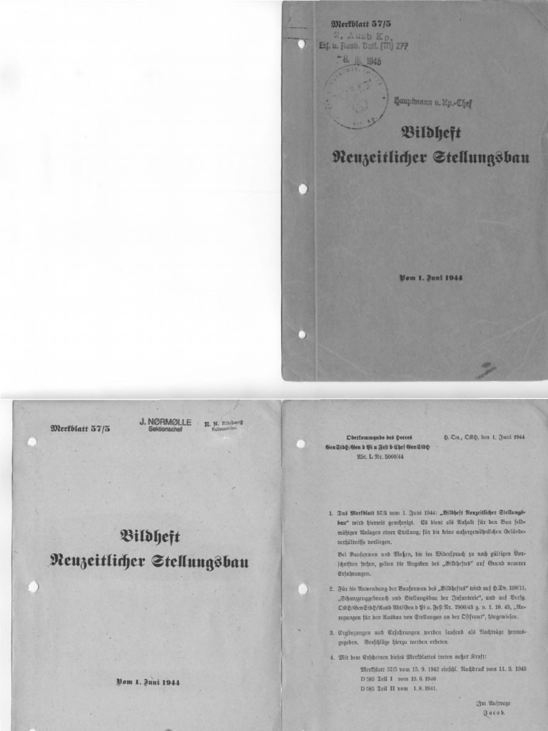 1944-06-01 - Bildheft - Neuzeitlicher Stellungsbau Vom 01. 06. 1944 | PDF