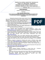 Pengumuman Hasil Seleksi Administrasi CPNS 2019 PDF